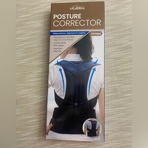 VitalBliss Posture Corrector Adjustable Back Brace Support Upper Lower Unisex